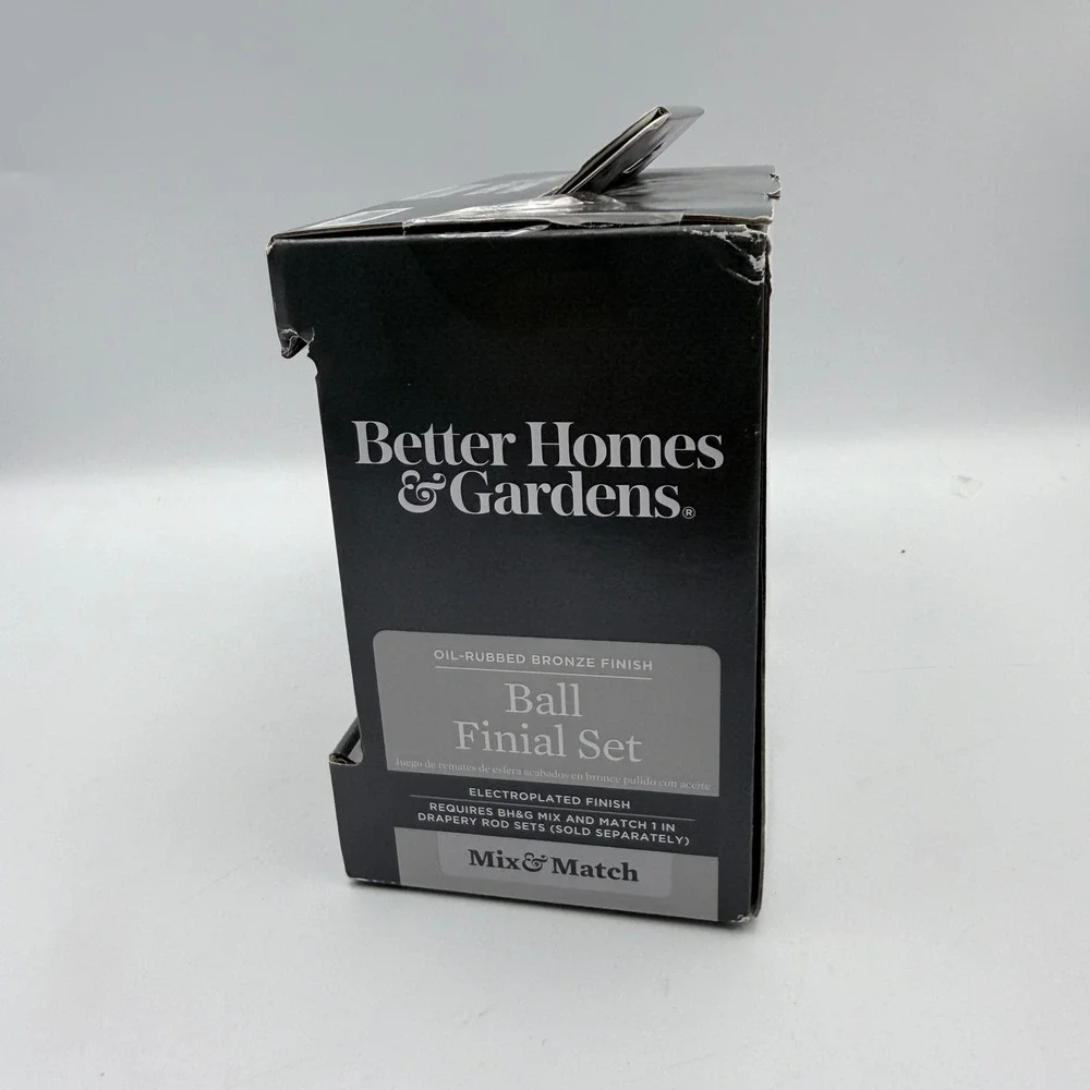 Better Homes & Gardens Ball Finial Set 1 Inch Oil-Rubbed Bronze Finish